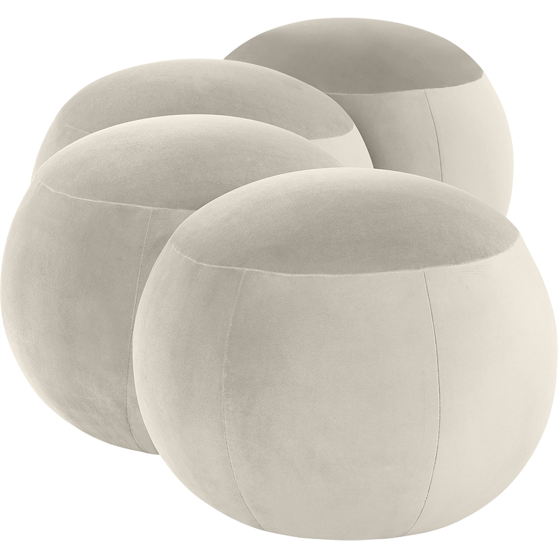 Meridian Furniture Apollo Cream Velvet Bench