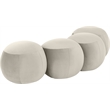 Meridian Furniture Apollo Cream Velvet Bench