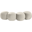 Meridian Furniture Apollo Cream Velvet Bench