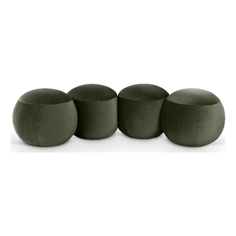 Meridian Furniture Apollo Green Velvet Bench