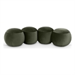 Meridian Furniture Apollo Green Velvet Bench