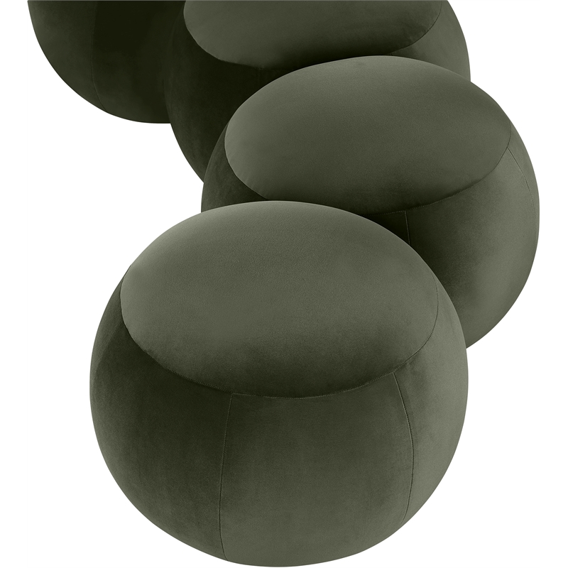 Meridian Furniture Apollo Green Velvet Bench