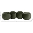 Meridian Furniture Apollo Green Velvet Bench