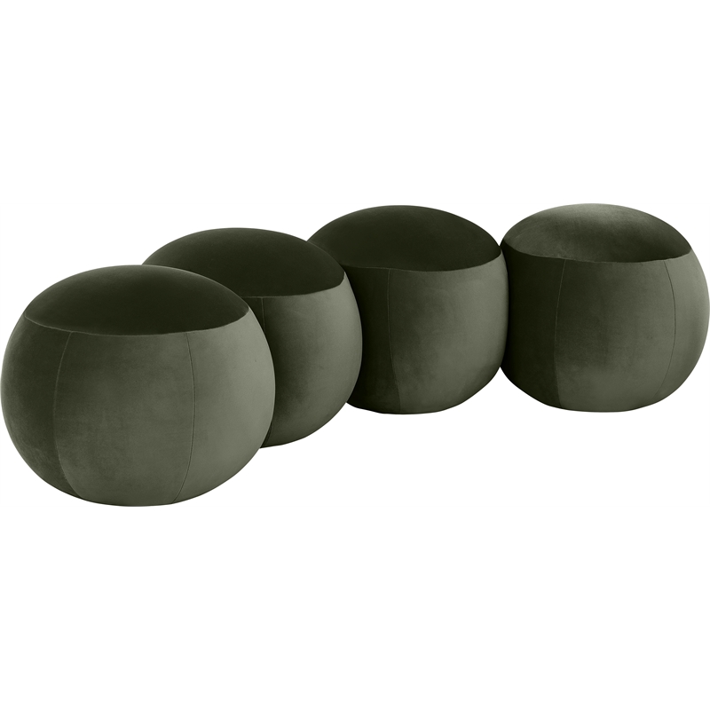 Meridian Furniture Apollo Green Velvet Bench