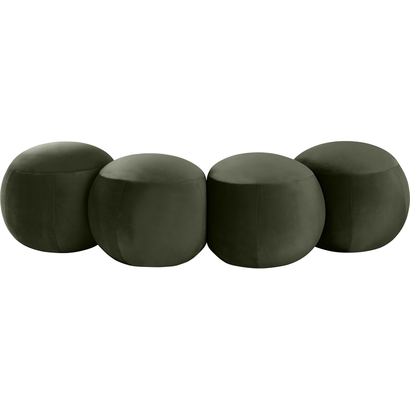 Meridian Furniture Apollo Green Velvet Bench