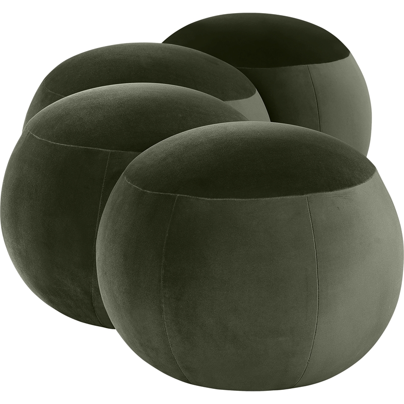 Meridian Furniture Apollo Green Velvet Bench