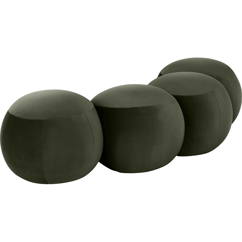 Meridian Furniture Apollo Green Velvet Bench