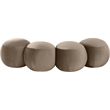 Meridian Furniture Apollo Taupe Velvet Bench