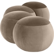 Meridian Furniture Apollo Taupe Velvet Bench