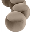 Meridian Furniture Apollo Taupe Velvet Bench