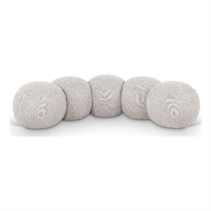 Meridian Furniture Apollo Cream Boucle Fabric Bench