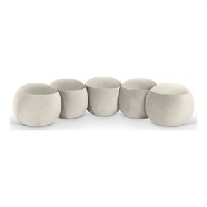 Meridian Furniture Apollo Cream Velvet Bench