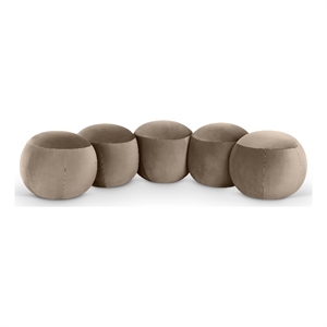 Meridian Furniture Apollo Taupe Velvet Bench