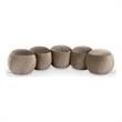 Meridian Furniture Apollo Taupe Velvet Bench