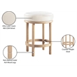 Meridian Furniture Monette Cream Velvet Counter Stool