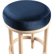 Meridian Furniture Monette Navy Velvet Counter Stool