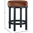Meridian Furniture Monette Cognac Velvet Counter Stool