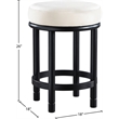 Meridian Furniture Monette Cream Velvet Counter Stool