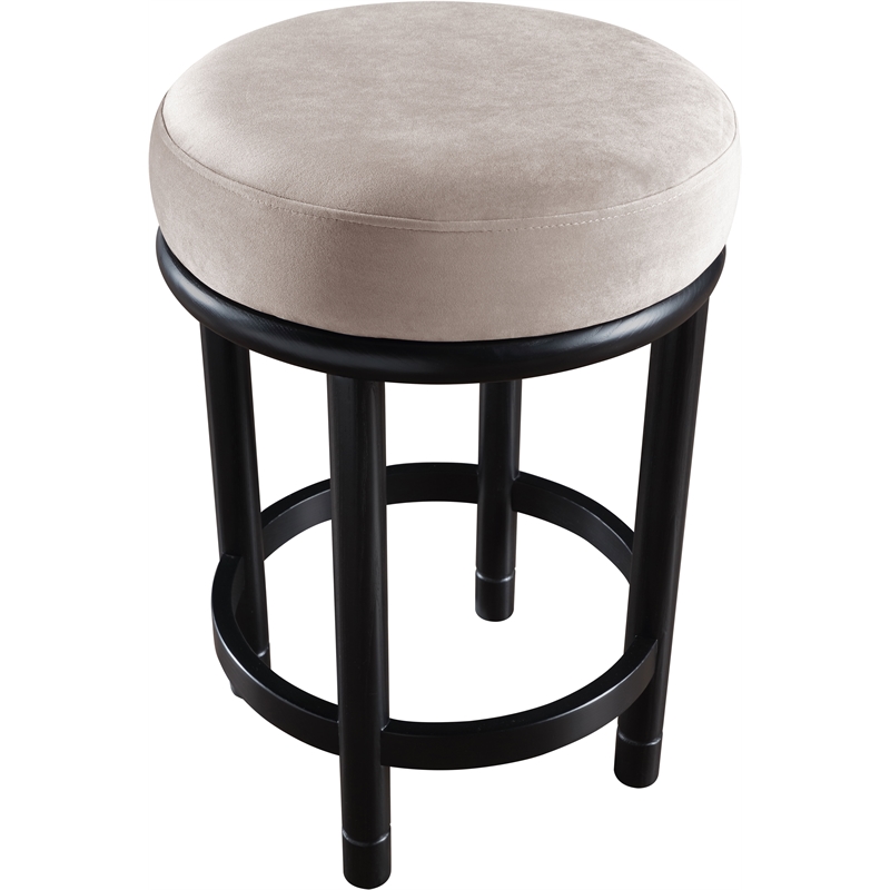 Meridian Furniture Monette Taupe Velvet Counter Stool