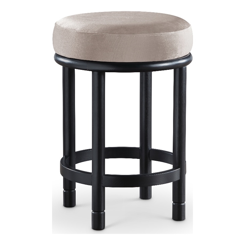 Meridian Furniture Monette Taupe Velvet Counter Stool