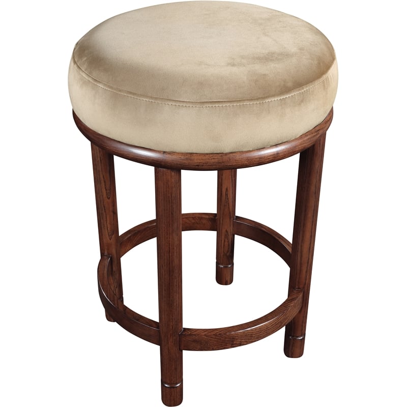Meridian Furniture Monette Beige Velvet Counter Stool