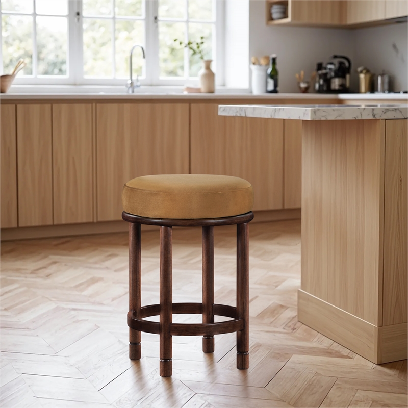 Meridian Furniture Monette Saddle Velvet Counter Stool