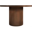Meridian Furniture Belinda Round Brown Solid Wood and Oak Veneer Dining Table