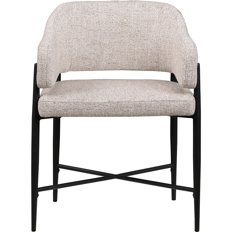 Meridian Furniture Dame Beige Polyester Dining Chair (Set of 2)
