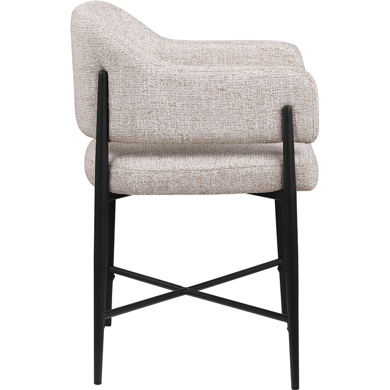 Meridian Furniture Dame Beige Polyester Dining Chair (Set of 2)