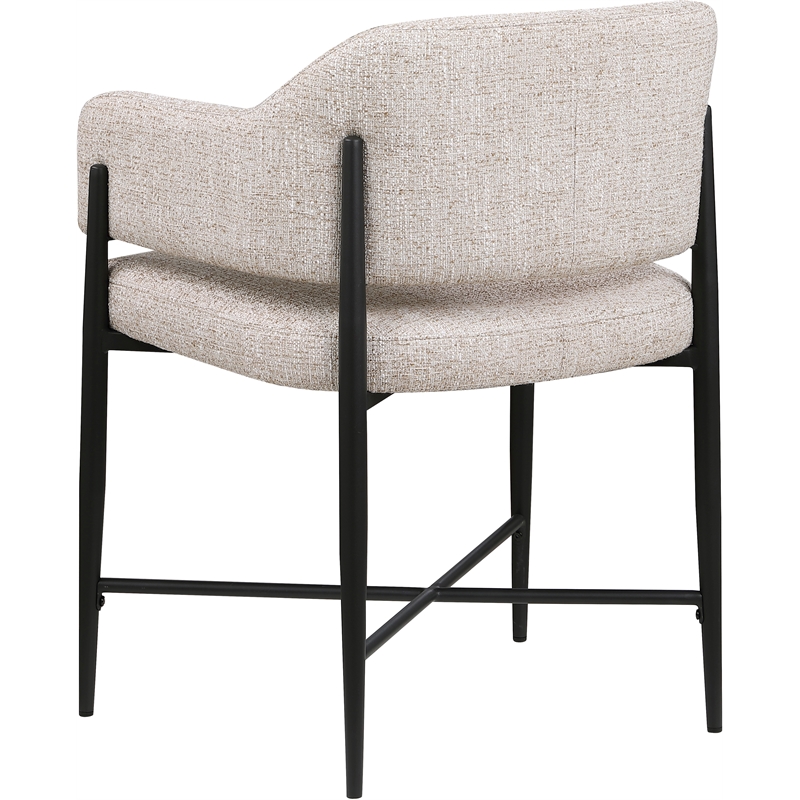Meridian Furniture Dame Beige Polyester Dining Chair (Set of 2)