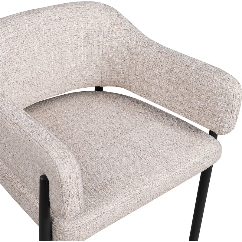 Meridian Furniture Dame Beige Polyester Dining Chair (Set of 2)