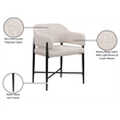 Meridian Furniture Dame Beige Polyester Dining Chair (Set of 2)