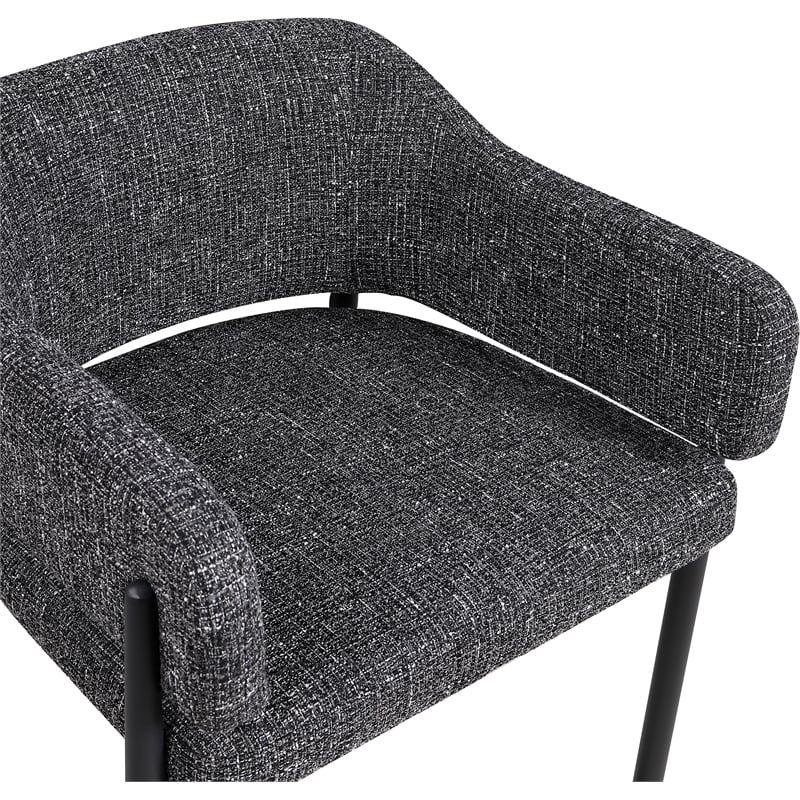 Meridian Furniture Dame Black Polyester Dining Chair (Set of 2)