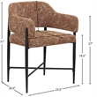 Meridian Furniture Dame Cognac Polyester Dining Chair (Set of 2)