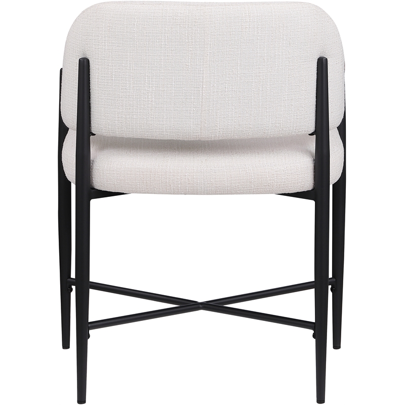 Meridian Furniture Dame Cream Polyester Dining Chair (Set of 2)
