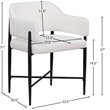 Meridian Furniture Dame Cream Polyester Dining Chair (Set of 2)