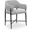 Meridian Furniture Dame Grey Polyester Dining Chair (Set of 2)