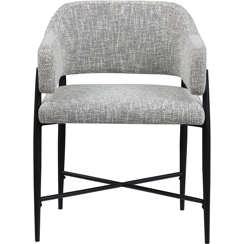 Meridian Furniture Dame Grey Polyester Dining Chair (Set of 2)