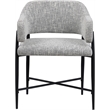 Meridian Furniture Dame Grey Polyester Dining Chair (Set of 2)
