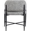 Meridian Furniture Dame Grey Polyester Dining Chair (Set of 2)