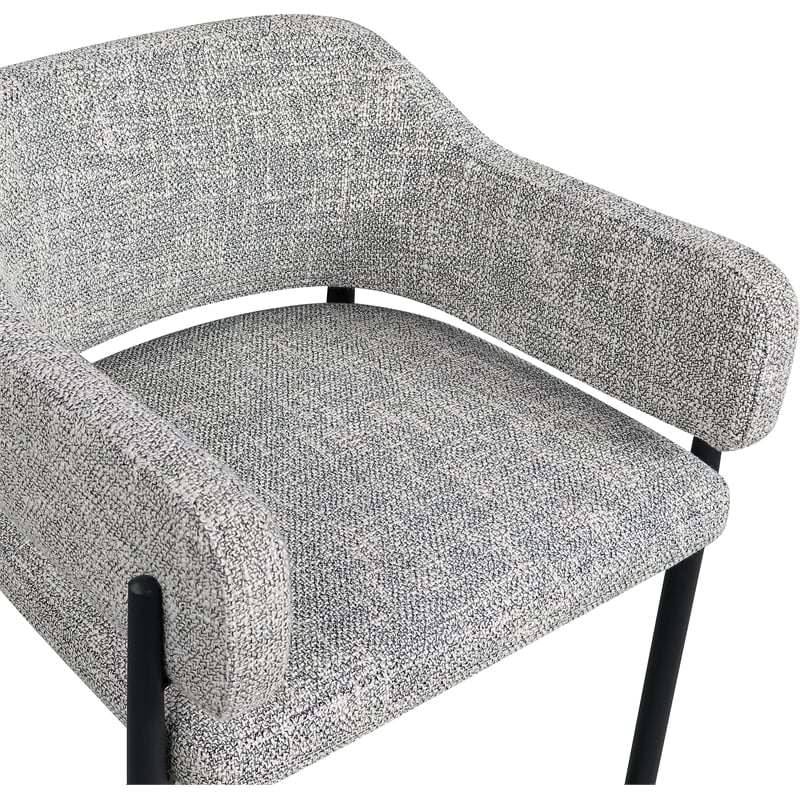 Meridian Furniture Dame Grey Polyester Dining Chair (Set of 2)