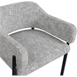 Meridian Furniture Dame Grey Polyester Dining Chair (Set of 2)