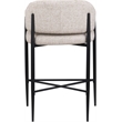 Meridian Furniture Dame Beige Polyester Counter Stool (Set of 2)