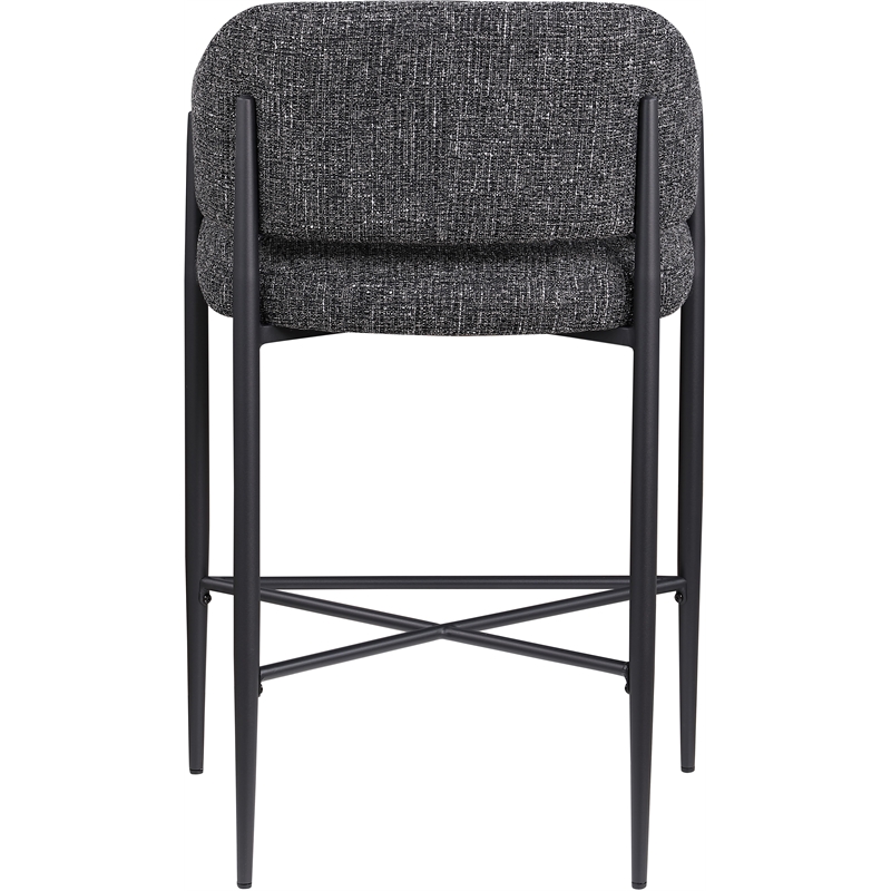 Meridian Furniture Dame Black Polyester Counter Stool (Set of 2)