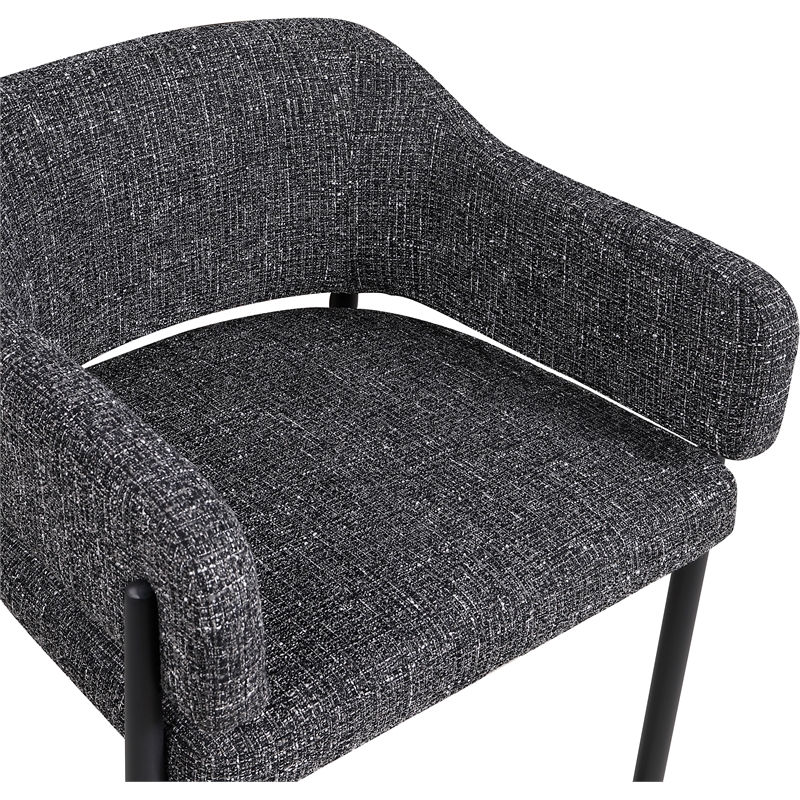 Meridian Furniture Dame Black Polyester Counter Stool (Set of 2)