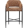 Meridian Furniture Dame Cognac Polyester Counter Stool (Set of 2)