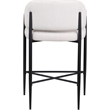 Meridian Furniture Dame Cream Polyester Counter Stool (Set of 2)