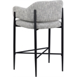 Meridian Furniture Dame Grey Polyester Counter Stool (Set of 2)