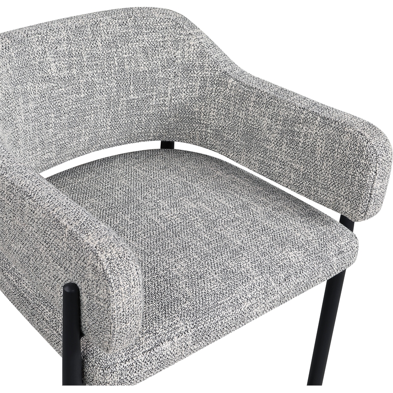 Meridian Furniture Dame Grey Polyester Counter Stool (Set of 2)