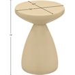 Meridian Furniture Anika Beige Iron Side Table